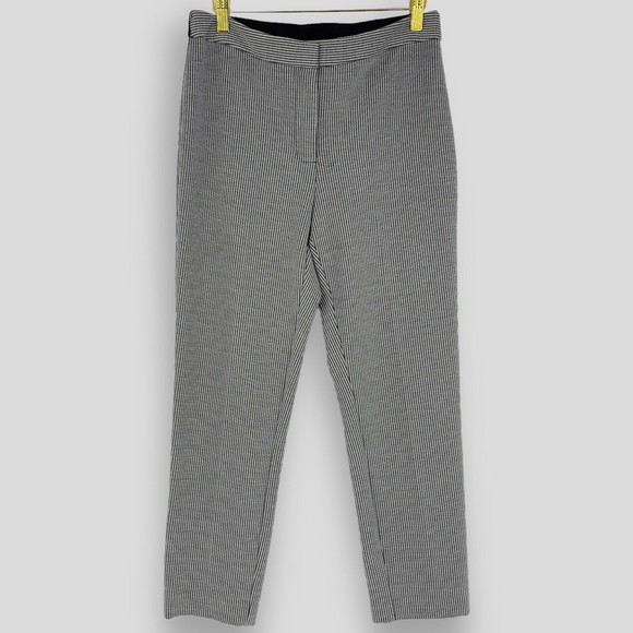 Vince Camuto Skinny Ankle Pants Womens Mini Houndstooth Size 4 Black Career - Picture 1 of 9